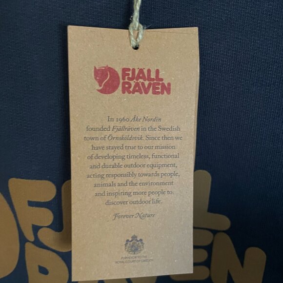 NEW Fjallraven Womens Logo Sweater Sweatshirt NWT XL Dark Navy #84143 - Picture 8 of 12